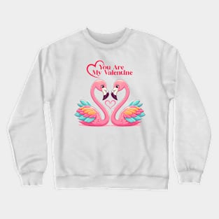 Flamingo Bird In Valentine Day Crewneck Sweatshirt